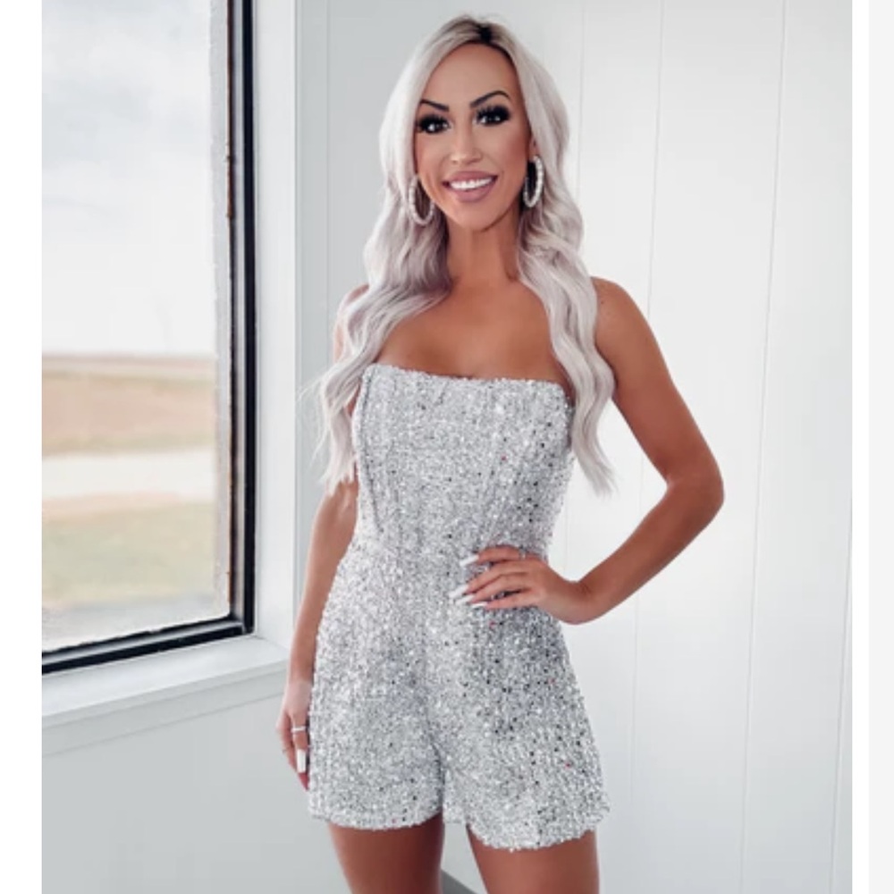Silver romper